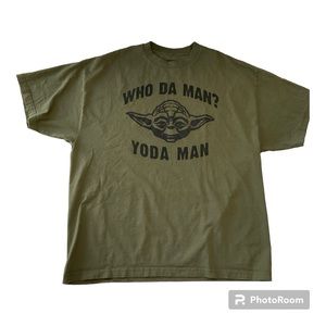 Star Wars Yoda Graphic T-shirt Unisex “ Who Da Man? Yoda Man” 2X